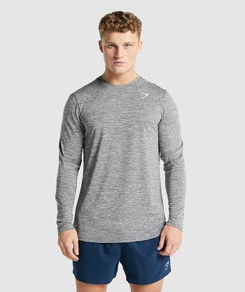 Gymshark Arrival Marl Long Sleeve Herr Grå | SE 3671KOR